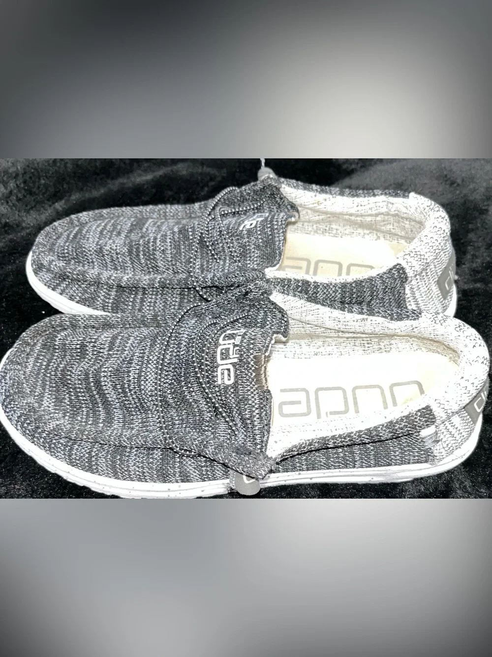 Hey Dude Black Knit Slip-On Casual Shoes
